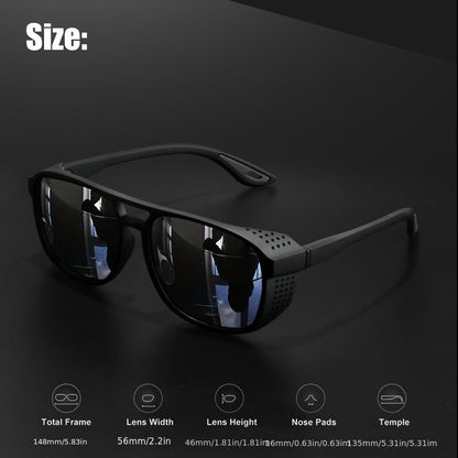 Lunettes de soleil sport polarisées Steampunk pour hommes et femmes – Verres HD UV400 pour le cyclisme, la course, la pêche et la conduite, monture durable avec découpes latérales, lunettes de sport en plein air