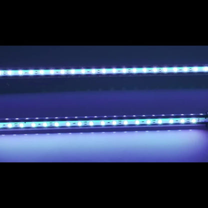 Éclairage LED submersible pour aquarium, lumière multicolore sous-marine pour aquarium, de 19 cm à 89 cm - Tailles multiples, 9 à 66 LED pour décoration d'aquarium d'eau douce et d'eau de mer
