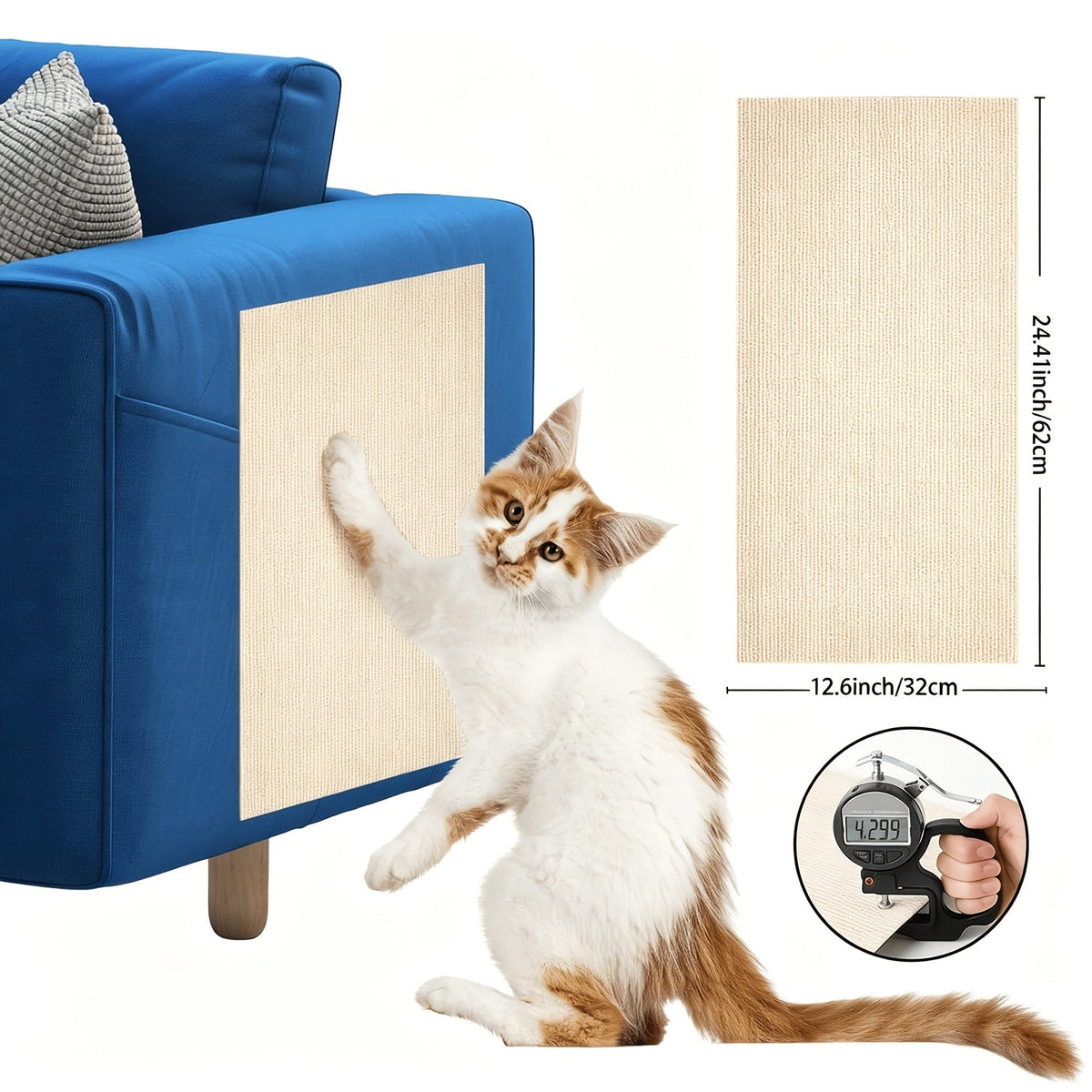 Protecteurs de meubles anti-griffes pour chat auto-adhésifs - Protections découpables pour canapé et mur, dispositifs de dissuasion durables contre les griffades de chat pour canapé, chaise, cadre de porte