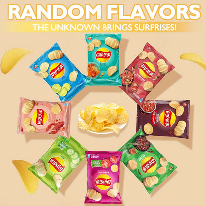 Paquet assorti de croustilles Lay's, 3 ou 6 sacs (65g/70g chacun) – Collation aux saveurs variées pour le bureau, les fêtes, les rencontres décontractées et les fringales sur le pouce