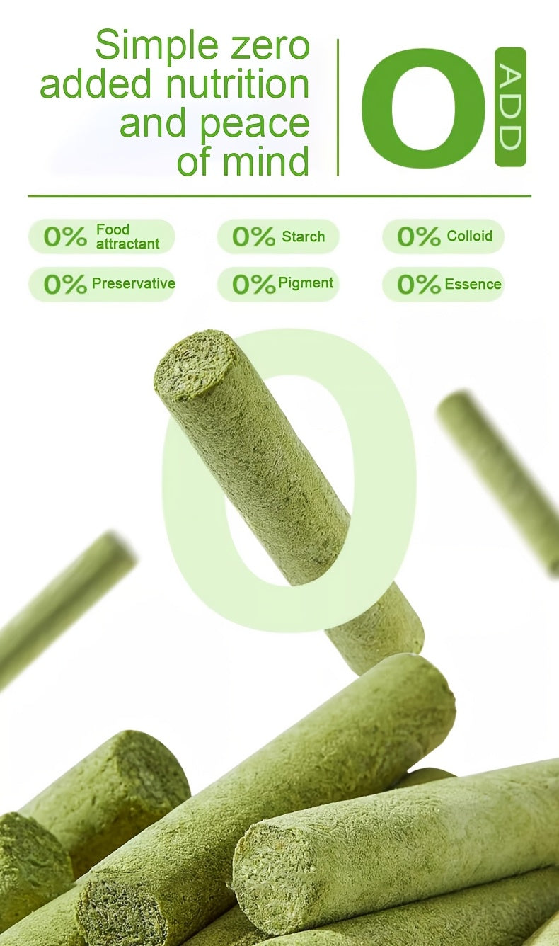 15 bâtonnets à mâcher à l'herbe pour chien – Friandises à mâcher naturelles pour le nettoyage des dents, haleine fraîche, collation riche en fibres pour la santé digestive à base d'herbe et de viande – Friandise saine pour chien de toutes races