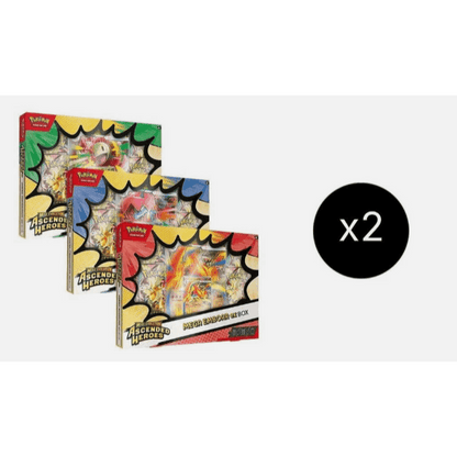 Coffret de collection Pokémon JCC Mega Évolution Ascended Heroes ex – Scellé en usine, lot de 6, incluant une carte promo brillante Mega Méganium/Roitiflam/Aligatueur ex, une carte lenticulaire et 4 boosters par coffret – Coffret de collection premium