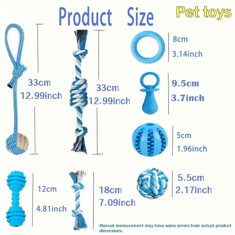 Lot de 8 jouets pour chiens de petite et moyenne taille – Design mignon de races assorties, jouets interactifs aux couleurs vives, jouets couineurs et à mâcher pour la dentition, le dressage et le jeu, styles et couleurs aléatoires