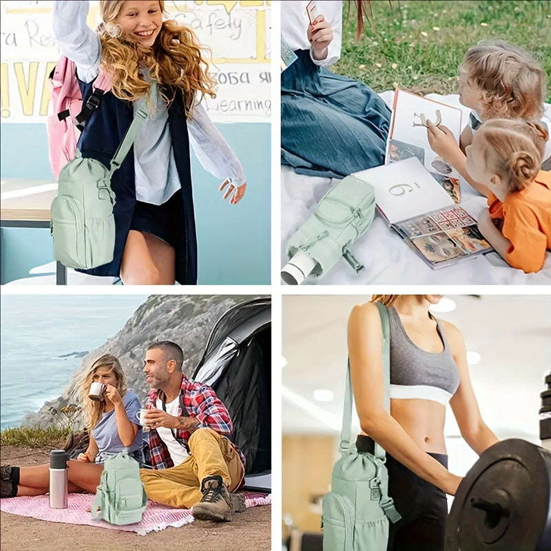 Sac à bandoulière croisé – Sac de jour monobretelle, sacoche pour téléphone légère et multifonction avec sangle réglable, tissu résistant, pour sports en plein air, randonnée, voyage, fitness, usage quotidien – Hommes et femmes