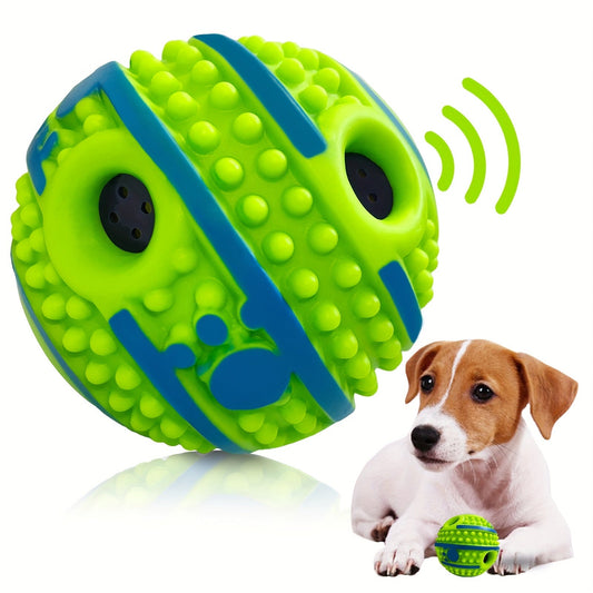 Balle interactive d'entraînement intellectuel pour chien avec voix - Puzzle pour animaux pour stimulation mentale, jouet intelligent à distribution lente pour chiens de petite, moyenne et grande taille, balle d'enrichissement anti-ennui