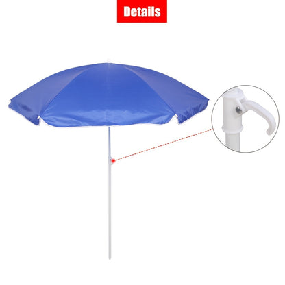 Chaise pliante d'extérieur pour 2 personnes avec parasol amovible – Canapé de camping portable avec accoudoirs pour la pêche, la plage, le bronzage et le pique-nique