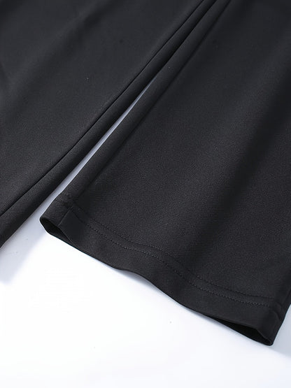 Pantalon de jogging pour homme avec cordon de serrage et poches, coupe classique resserré aux chevilles, en 95 % polyester pour le running, l'entraînement, le quotidien, le printemps et l'automne – Pantalon de sport confortable pour homme