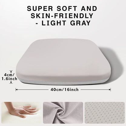 Coussin de siège ergonomique extra large, 39,9 cm, mousse polyuréthane haute densité, base antidérapante, housse lavable et respirante pour chaise de bureau et siège de voiture – Soutien prolongé de l'assise