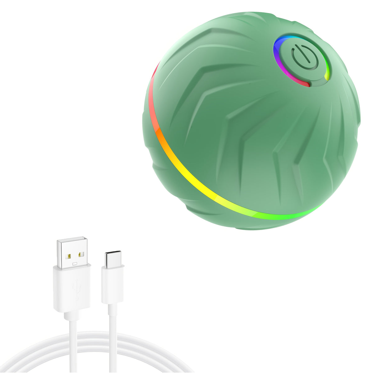 Balle interactive intelligente à rebond automatique pour chien – Jouet électronique à sauts et roulades automatiques, rechargeable par USB, durable pour toutes les races, balle de jeu mobile pour exercice en intérieur et en extérieur