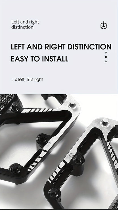 Pédales de vélo en alliage d'aluminium à 3 roulements, antidérapantes et légères, avec douille hexagonale pour VTT et vélos de route – Installation facile, accessoires de cyclisme durables multicolores, 1 paire