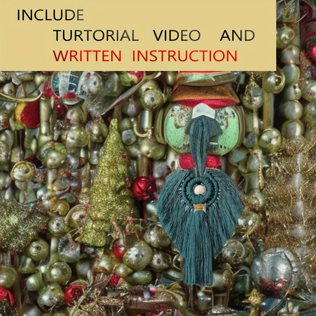 Kit d'anges en macramé 3 pièces, décoration de Noël DIY à suspendre, ensemble de loisirs créatifs bohèmes, cadeau pour maman et filles, décoration de maison pour les fêtes