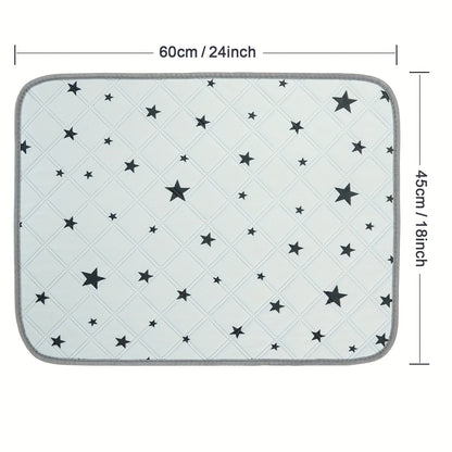Tapis de dressage lavable pour chien, lot de 2 ou 4, alèse réutilisable anti-fuite à motif d'étoiles pour chiots et chats, tapis d'éducation absorbant et antidérapant pour cage, canapé et siège de voiture, 61 x 46 cm
