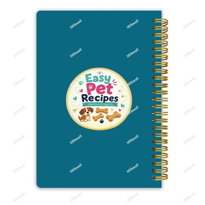 Homemade Pet Food Recipe Book - 30 Recipes Cat & Dog Cooking Plan with Meal Plan Pages, Shopping List & Feeding Log - DIY Pet Food Journal for Cats Dogs Puppies Kittens - Healthy Pet Diet Cookbook Gift