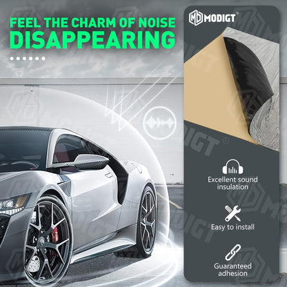 Tapis d'insonorisation et bouclier thermique pour voiture, 22/26 pi² – Isolation phonique en feuille d'aluminium auto-adhésive, découpe et installation faciles pour plancher, portière et coffre, outils d'installation inclus