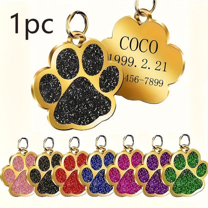 Médaillon d'identification pour chiens et chats gravé sur mesure – Plaque personnalisée en alliage avec nom et numéro de téléphone, accessoire durable anti-perte pour collier