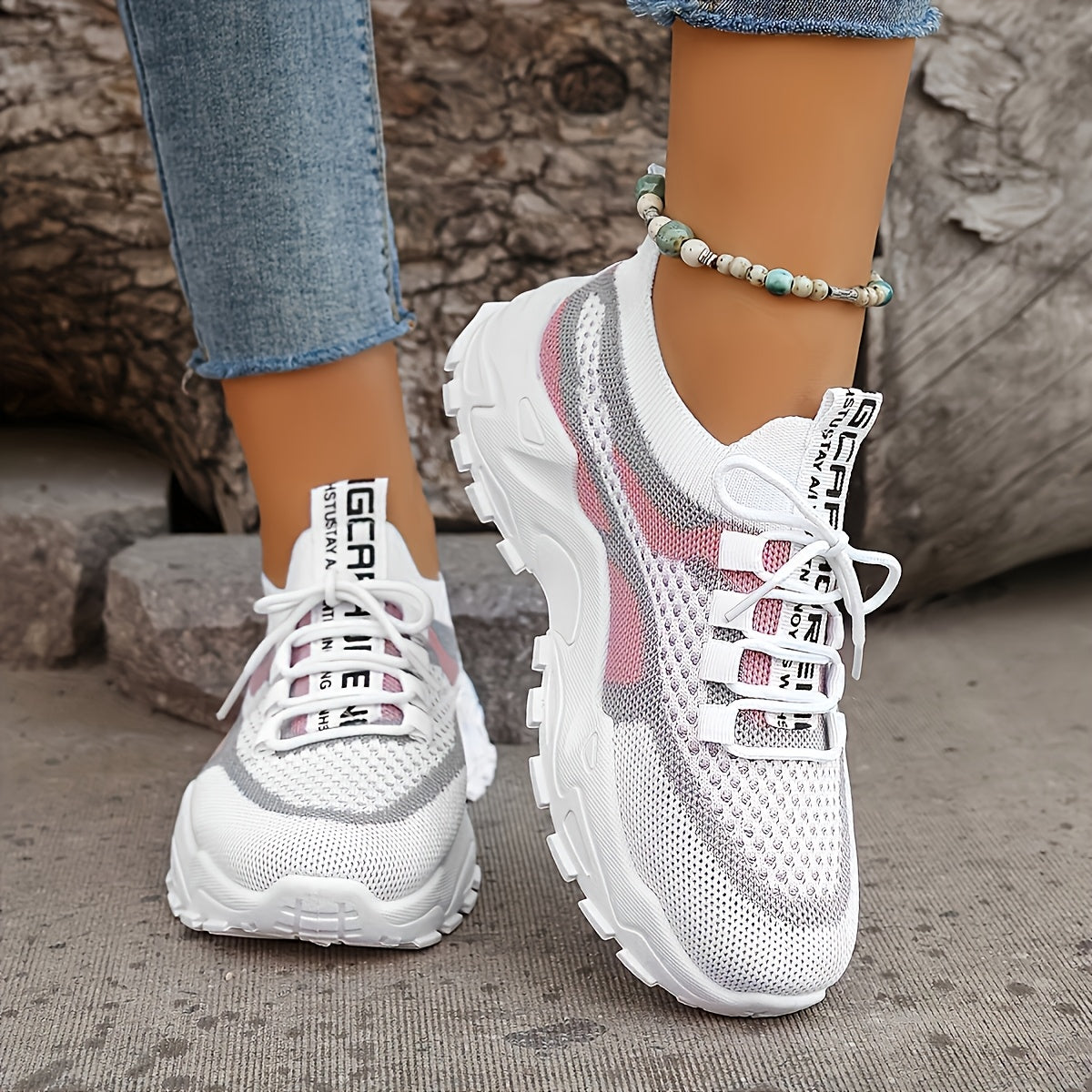 Baskets basses décontractées pour femme avec semelle épaisse en PVC – Tennis légères et respirantes pour la salle de sport, le running et le quotidien | Chaussures de sport pour femme, tailles US 5-10, disponibles en vert, noir, rose et bleu
