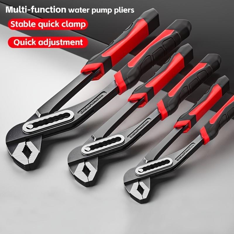 Pince multiprise réglable haute résistance 8", 10", 12", grande ouverture, réglage rapide pour plomberie, salle de bain, construction et entretien automobile