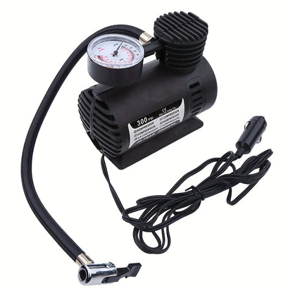 Compresseur d'air compact 12V 300 PSI – Gonfleur de pneus portable pour voitures, vélos, motos et ballons, se branche sur l'allume-cigare, sans batterie nécessaire | Velora