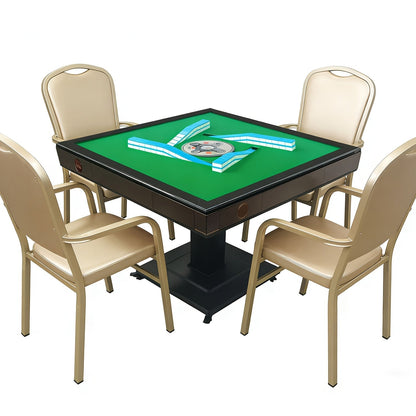 Table de mah-jong automatique avec tuiles de 42 mm, set de mah-jong électrique pliable avec mélangeur automatique, 2 jeux de tuiles (bleu et vert), 144 tuiles de mah-jong, moteur silencieux, garantie 1 an - cadeau idéal pour les joueurs de mah-jong