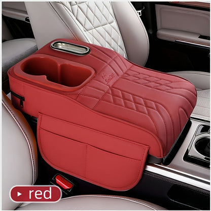 Rehausseur d'accoudoir de console centrale de voiture avec boîte à mouchoirs et porte-gobelet, organisateur de rangement, noir, beige, orange, rouge, marron, pour la plupart des voitures et SUV