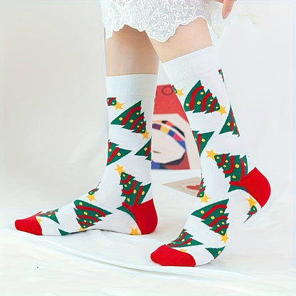 Chaussettes de Noël, 30 paires, motifs de fête amusants : rennes, Père Noël, flocons de neige, pain d'épices, sapin de Noël, chaussettes chaudes à motifs – Coffret cadeau unisexe pour hommes et femmes