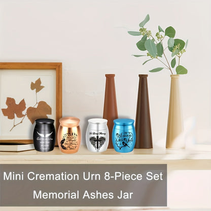 Petites urnes souvenirs pour cendres - Mini urnes funéraires colorées en aluminium pour cendres humaines ou d'animaux, urne commémorative décorative, cadeau de sympathie attentionné pour la perte d'un proche ou d'un animal de compagnie