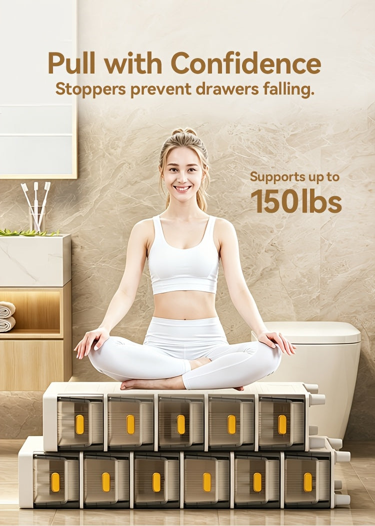 Meuble de rangement fin à roulettes avec tiroirs, organisateur en PP imperméable à 3, 4, 5 ou 6 niveaux pour salle de bain, cuisine, chambre, petits espaces – Tour de rangement étroite