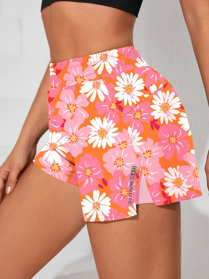 Short de yoga pour femme avec poche – Short de sport décontracté, extensible et opaque pour l'entraînement, la gym, la course à pied, printemps, été, automne