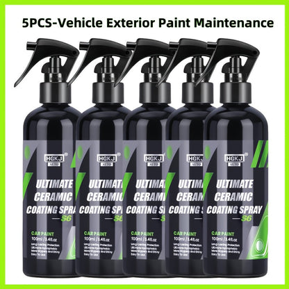 Spray de revêtement céramique pour voiture – Protection de peinture haute brillance et agent de renouvellement de revêtement, spray de protection céramique multifonctionnel à action rapide pour peinture, vitres et garnitures de voitures, camions et SUV