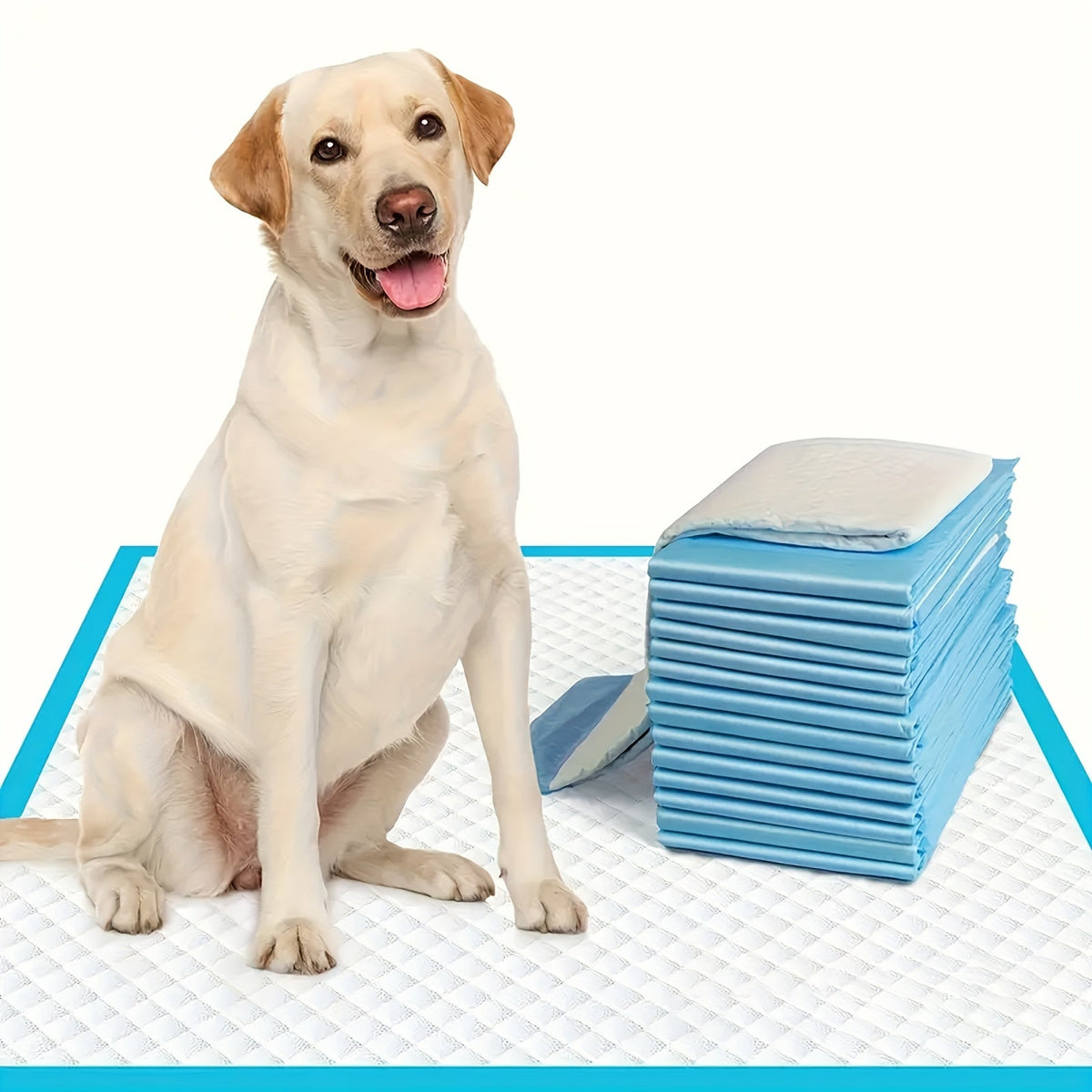 Alèses super absorbantes pour chien 60x60 cm pour le dressage des chiots et l'usage en intérieur – Alèses d'apprentissage anti-fuites et anti-odeurs, paquets économiques de 50 / 100 / 200 / 400 unités