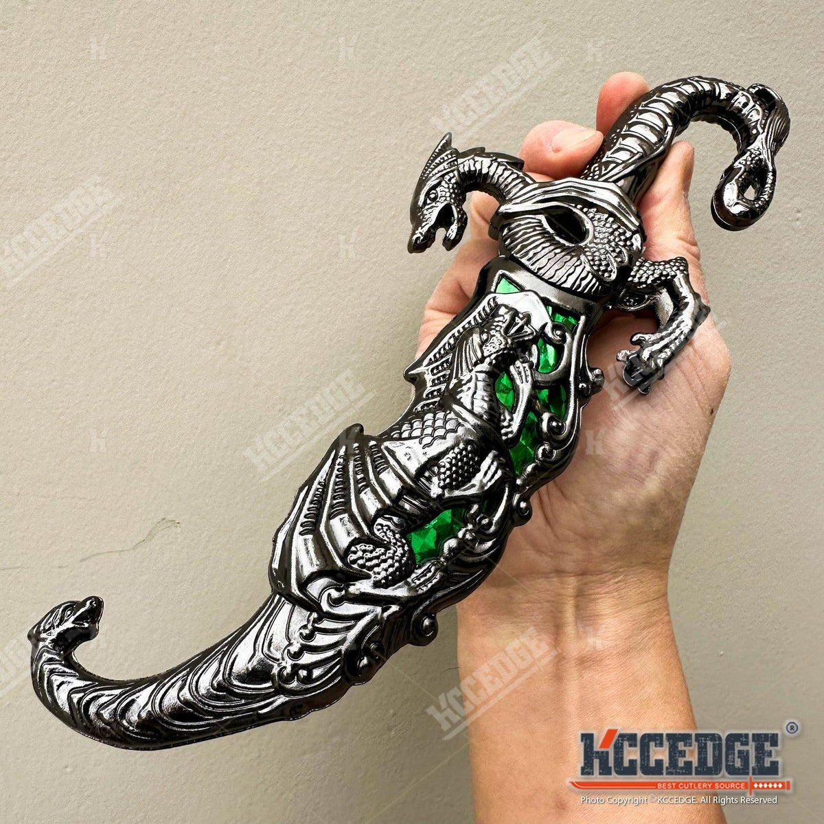 Couteau médiéval fantastique à lame fixe avec fourreau, 23 cm – Acier inoxydable 440 non tranchant, accessoire de cosplay, réplique historique, objet de décoration, 5 couleurs