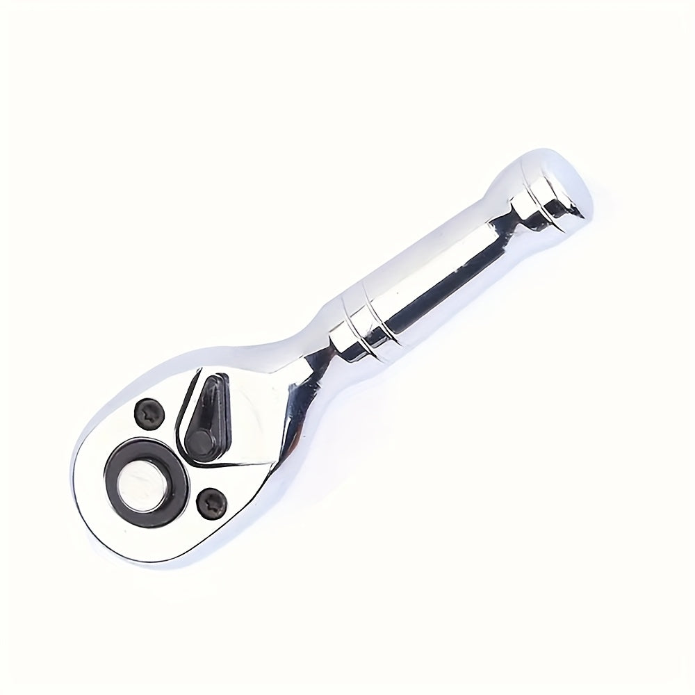 Jeu de clés à cliquet rapide 72 dents – Clé à douille compacte bidirectionnelle à manche court pour réparation automobile – 3 tailles d'entraînement 1/4", 3/8", 1/2" – Outil à cliquet à libération rapide pour mécanicien automobile et camion