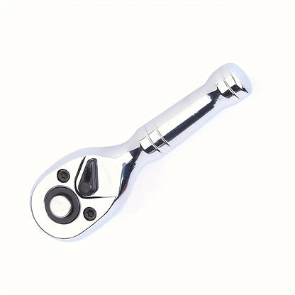 Jeu de clés à cliquet rapide 72 dents – Clé à douille compacte bidirectionnelle à manche court pour réparation automobile – 3 tailles d'entraînement 1/4", 3/8", 1/2" – Outil à cliquet à libération rapide pour mécanicien automobile et camion