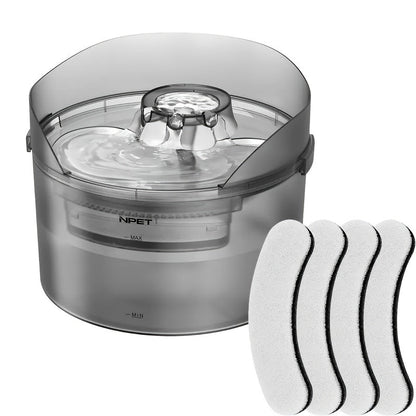 Fontaine à eau pour grands chiens 5L & 8L avec triple système de filtration, abreuvoir automatique pour animaux avec protection anti-éclaboussures et kit de nettoyage pour grands chiens et foyers multi-animaux – Pompe silencieuse, sans pile nécessaire