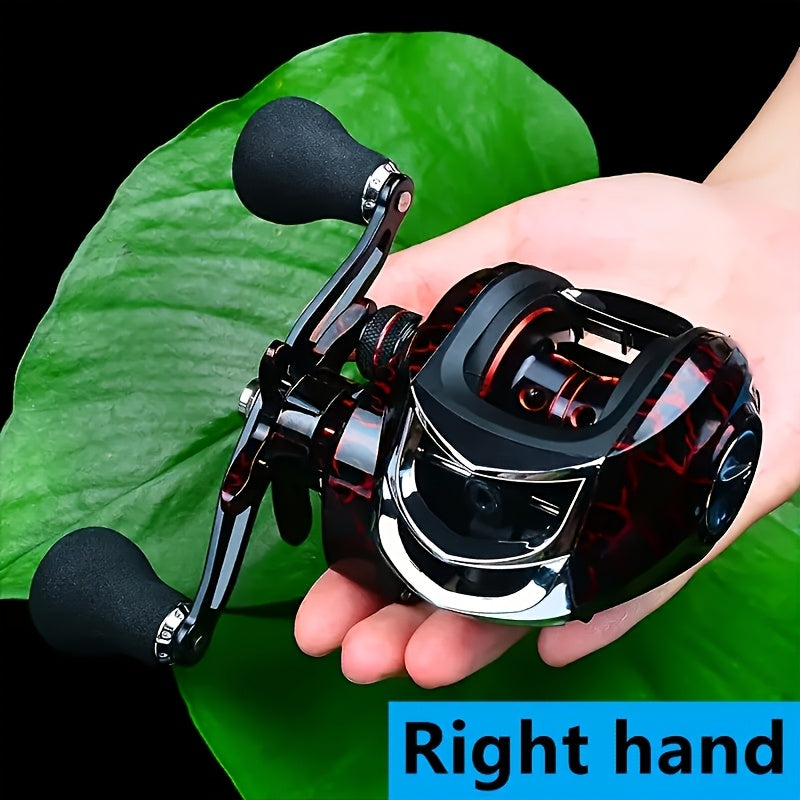 Moulinet Baitcasting 18+1BB haute vitesse, double système de freinage – Frein max 20LB, acier inoxydable, poignée ergonomique, droitier & gaucher, moulinet pour pêche au bar et à la carpe en eau douce et en mer