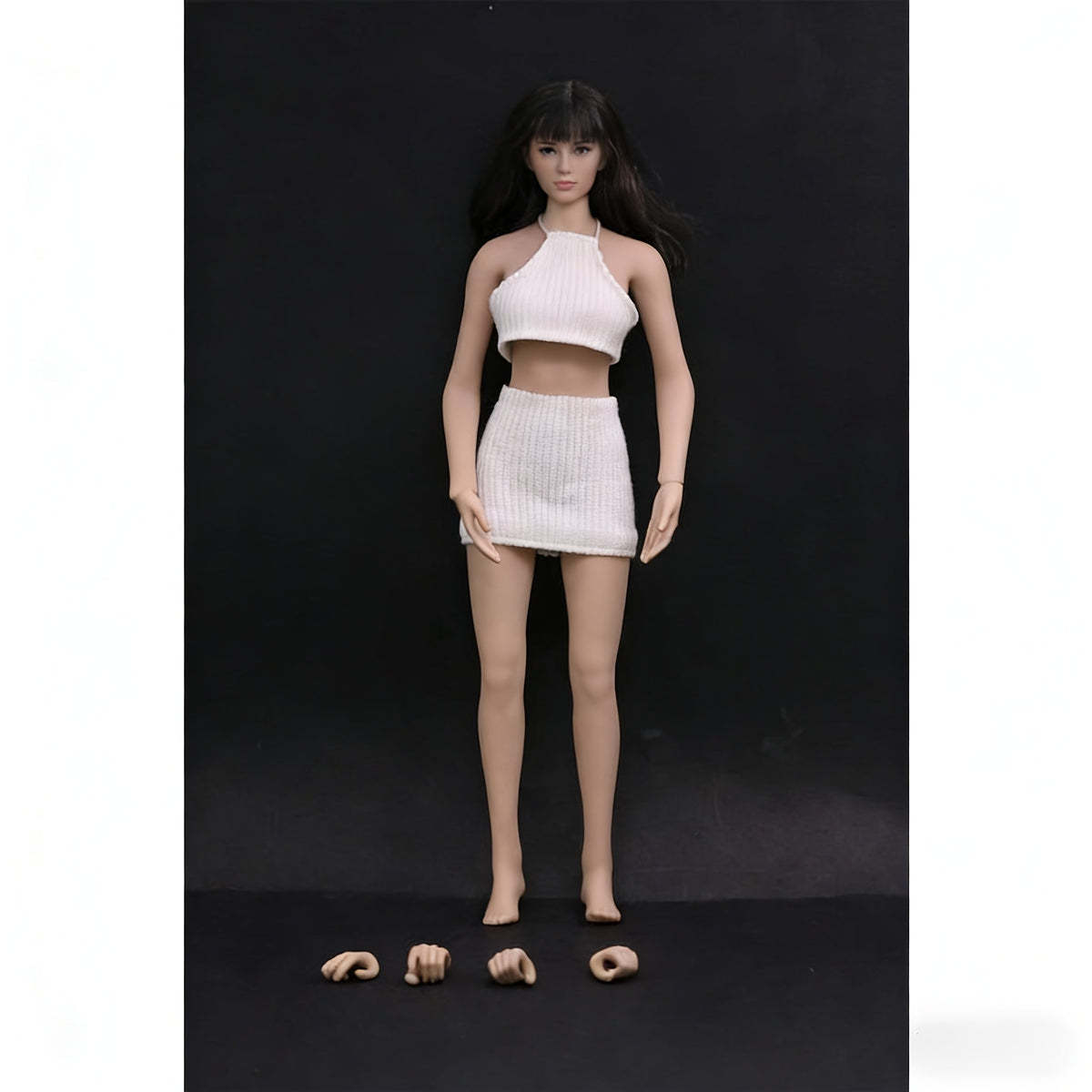 Figurine articulée TBLeague à l'échelle 1/12, corps féminin sans couture super flexible – Peau douce en silicone, bikini et tête sculptée inclus, figurine de collection articulée pour poupée personnalisée et art de figurine