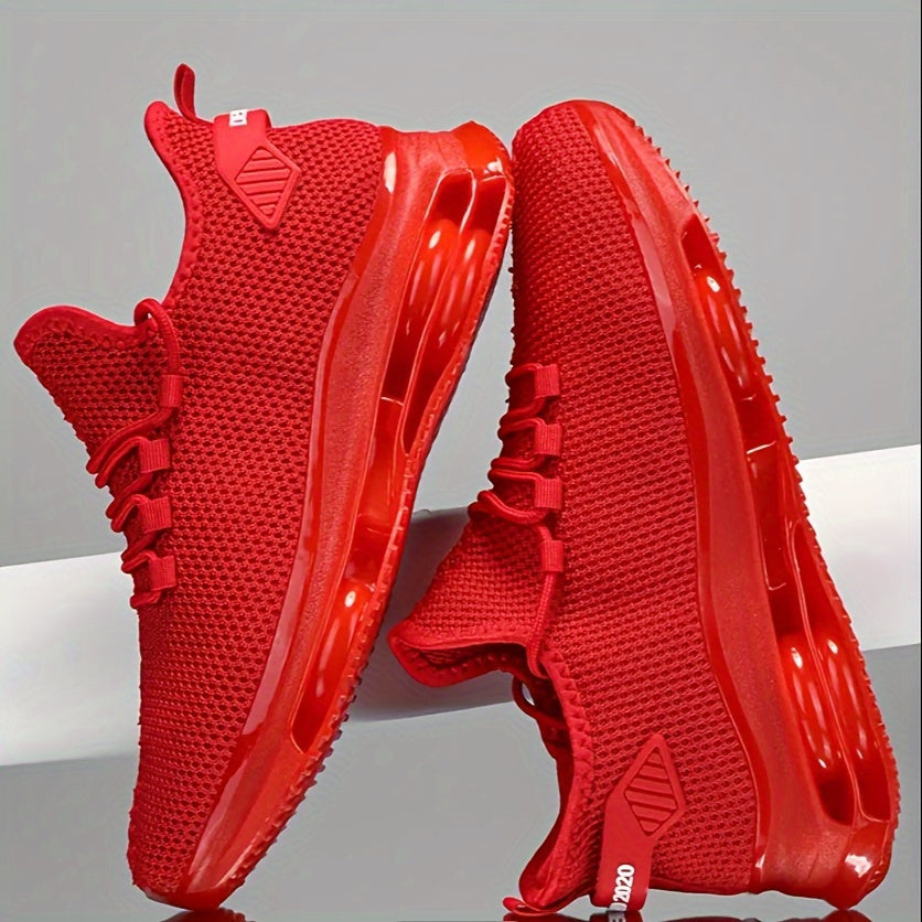 Baskets de running respirantes en maille pour homme avec semelle à coussin d'air – Chaussures de sport légères à lacets pour le trail, printemps et été, 4 coloris, pointures US 6,5–13