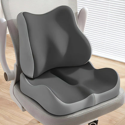 Coussin d'assise ergonomique en mousse à mémoire de forme pour chaise de bureau, fauteuil roulant et siège de voiture – Soulagement du coccyx profilé, housse en maille douce, base antidérapante, plusieurs couleurs disponibles