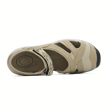 Women's Hiking Sandals Outdoor Sport Athletic – Breathable Soft Comfort Summer Walking Sandals Hook-Loop Closure Cap Toe TPR Sole Gift for Mom Daughter Ladies
