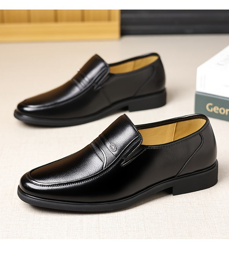 Chaussures habillées Oxford pour hommes, mocassins business à enfiler, chaussures élégantes en cuir de haute qualité, grandes tailles US 7-13, noir