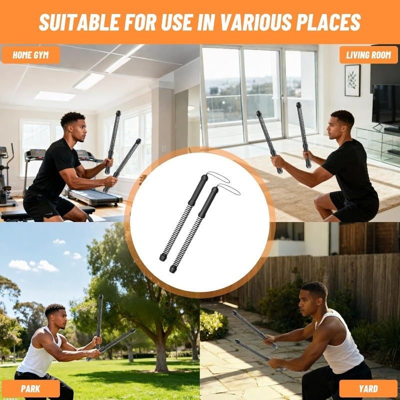 Ensemble de 2 cordes de combat sans fil pour gym à domicile, renforcement des bras, cardio, entraînement musculaire, exercice à faible impact, équipement de fitness pour hommes et femmes