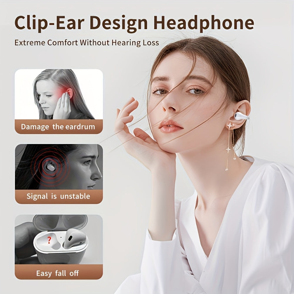 Écouteurs sans fil à conduction ouverte Bluetooth 5.4 TWS, perception ambiante à 360 degrés, appels clairs ENC, commandes tactiles, confort toute la journée, écouteurs de sport et de fitness, maintien sûr, conception véritablement ouverte