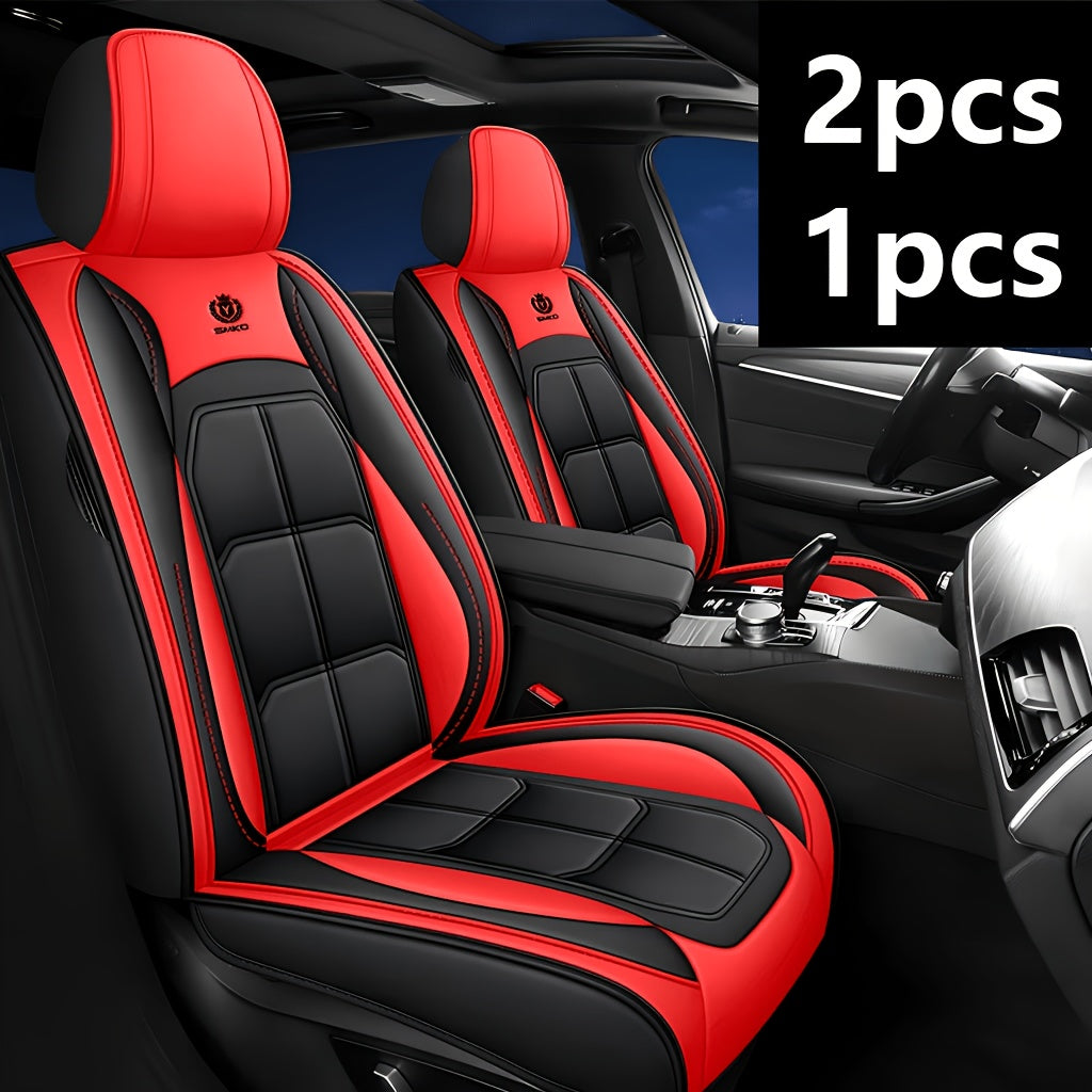 Housse de siège de voiture en similicuir, protection de siège universelle avec rembourrage en mousse pour berline, SUV et pick-up – Durable, confortable, amélioration de l'intérieur de luxe, disponible en 7 coloris pour sièges avant ou arrière