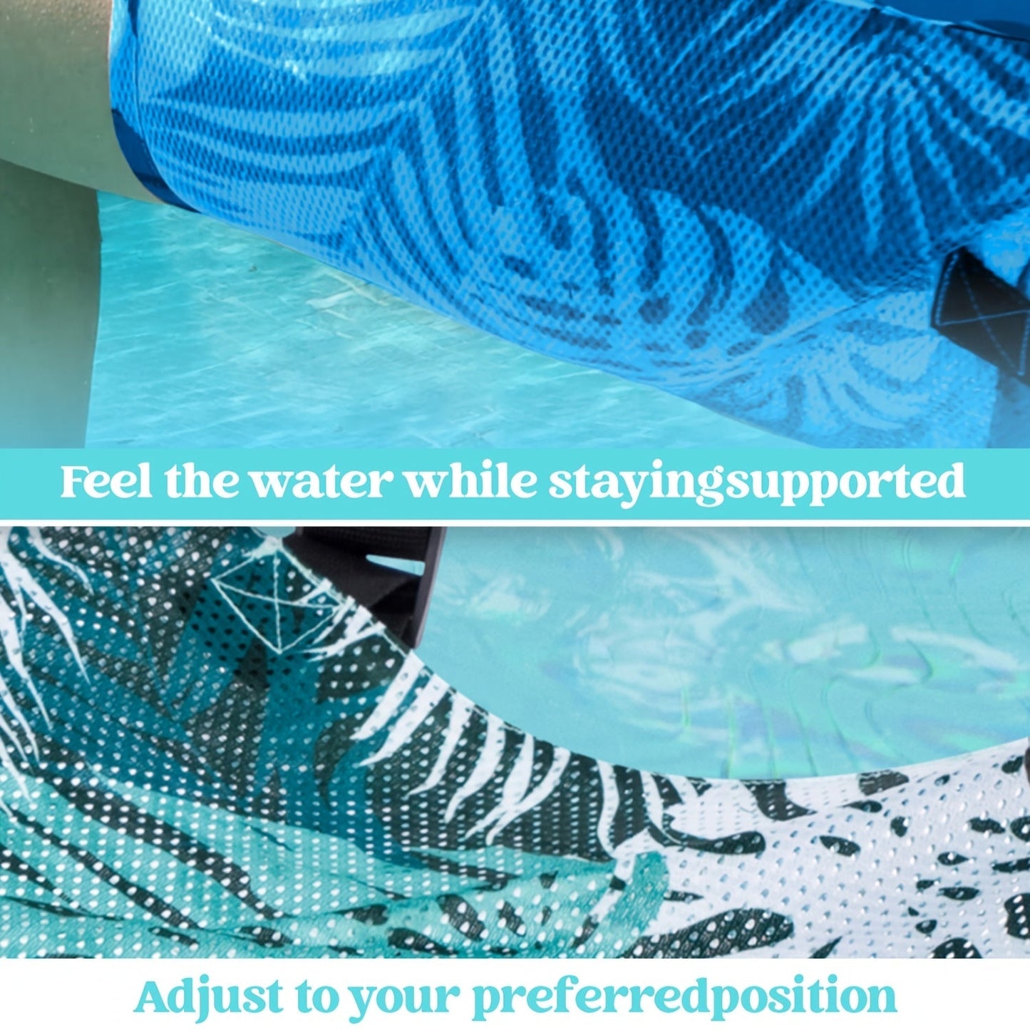 Inflatable Pool Float Chair for Adults – Leaf Design Floating Lounger with Mesh Sling, 1 & 2 Pack, Portable Summer Pool Float for Beach Lake & Pool Parties, 30x16x24 Inch