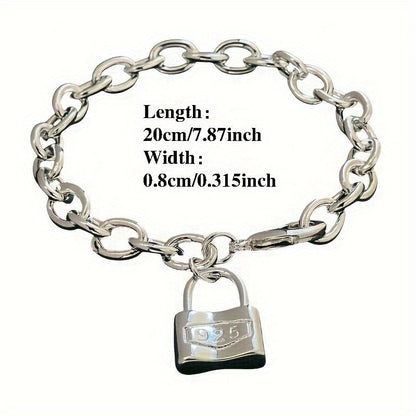 Bracelet chaîne pour femme en argent sterling 925 – Bracelet délicat à pendentif avec fermoir mousqueton style bohème coréen, hypoallergénique, léger (2 g), cadeau idéal pour elle