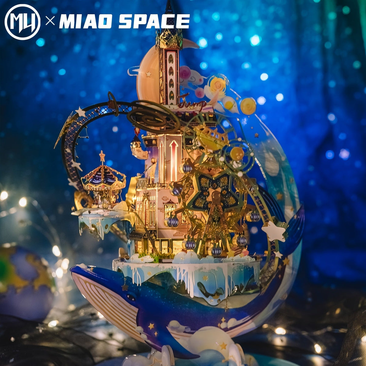 Kit de modèle de parc d'attractions étoilé en métal 3D - Casse-tête éducatif pour adultes, décoration de bureau artisanale, cadeau d'anniversaire ou de Noël unique pour femmes, petite amie, adolescent - Star Playground