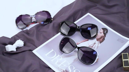 Lunettes de soleil oversize pour femme, protection UV400, verres dégradés, monture large, lunettes tendance, plusieurs coloris disponibles