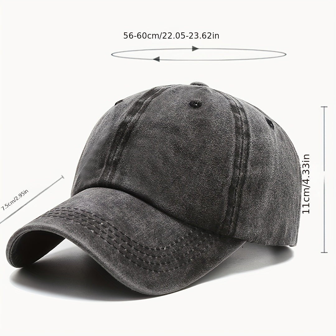 Lot de 3 casquettes rétro délavées style « dad hat » – Casquette de baseball unisexe réglable avec boucle, style vintage décontracté pour hommes et femmes, couleurs neutres, casquette durable pour le quotidien