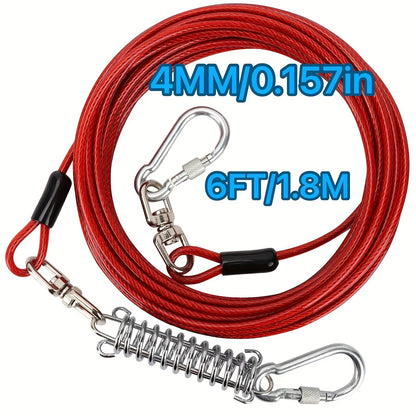 Laisse pour chien ultra-résistante de 1,8, 3, 4,5, 9, 15, 23 ou 30 mètres, câble d'attache d'entraînement pour grands chiens jusqu'à 225 kg, corde de course durable et résistante aux morsures pour le jardin