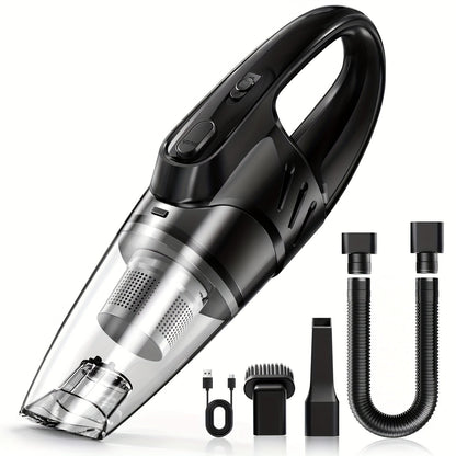 Cordless Car Vacuum Cleaner 6000PA High-Power Suction, 2000mAh Rechargeable Handheld Vacuum with 5 Accessories, Quiet Motor for Car Interior, Home & Pet Hair – Pink Women's Gift